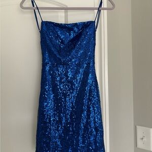 Lucy in the Sky Sparkling Blue Mini Dress